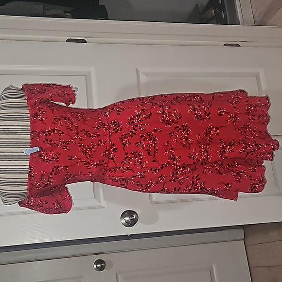 Xhilaration Women Smocked Wrap around Floral Multicolor Mini Dress Size L - Picture 9 of 15